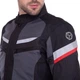 Мотокуртка текстильная с защитой и съемным утеплителем SCOYCO JK122 (PL, PVC, 2XL, черный-серый) - изображение 7
