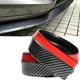 Молдинг на передний бампер 250х6 см резиновая губа SAMURAI CARBON для защиты и улучшения аэродинамики - изображение 1