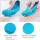 Силиконовая очищающая мочалка щетка - Silicone bath towel массажная для душа и ванны - изображение 5