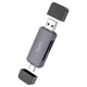Універсальний кардридер HOCO HB45 Spirit 2-in-1 (USB 3.0 + Type-C) | SD/MicroSD, 5Gbps - Metal Gray - зображення 2