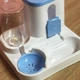 Автоматическая кормушка для корма и воды 2в1, поилка для кошек и собак голубая - изображение 8