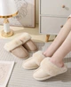 Slippers Женские домашние тапочки с мехом 38–39— тёплые, мягкие, закрытые тапочки для дома, коричневые KT8003812 - изображение 8