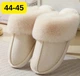Slippers Женские домашние тапочки с мехом , белого цвета — тёплые, мягкие, закрытые тапочки для дома 44–45 KT8003805 - изображение 1