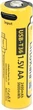 Аккумулятор LiitoKala USB-T36 1.5V/AA 1.5V AA 2400mAh/3600mWh, Li-ion Rechargeable Battery, Type-C, Charging current: 300mAh, 1 шт (YT44352) - изображение 1