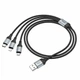 Кабель USB 3 в 1 Lightning Micro-USB Type-C 1м 2,4А HOCO X102 черный для зарядки и передачи данных - изображение 5
