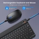 Комплект клавиатура мышь AND 5370 Bluetooth беспроводной набор для компьютера черный - изображение 7