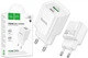 Блок питания HOCO C147A USB 20W PD QC 3.0 адаптер зарядки - изображение 3