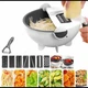 Овочерізка багатофункціональна Basket Vegetable Cutter з контейнером, кухонна тертка з насадками для нарізання овочів - зображення 3