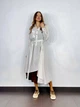 Женское платье рубашка асимметричное в полоску с поясом Катрин PARI MKPR305079 - 44, Молочний - изображение 3