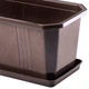 Zestaw skrzynek balkonowych KADAX Oste 80 cm + 60 cm z uchwytami i podstawkami Brązowy (K8217) (5903699475096) - obraz 6