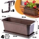 Doniczka balkonowa z uchwytami Kadax Oste 40 cm 4 szt Brązowa (K8224) (5903699475164) - obraz 2