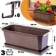Doniczka balkonowa z uchwytami Kadax Oste 40 cm 3 szt Brązowa (K8223) (5903699475157) - obraz 2