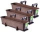 Doniczka balkonowa z uchwytami Kadax Oste 60 cm 3 szt Brązowa (K8225) (5903699475171) - obraz 1
