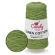 Candy-Yarn Linen Cotton, Зеленый №2 - пряжа в бобине 50 г / 400 м, лён с хлопком, тонкая летняя пряжа - изображение 1