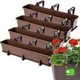 Doniczka balkonowa z uchwytami Kadax Oste 80 cm 4 szt Brązowa (K8228) (5903699475201) - obraz 3