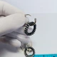 Серёжки из японского бисера Миюки чёрные с серебром .Фурнитура медицинская сталь . - изображение 5