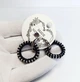 Серёжки из японского бисера Миюки чёрные с серебром .Фурнитура медицинская сталь . - изображение 6