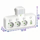 Мережевий фільтр-розгалужувач J24U з нічником 0256/МК, 3 розетки + USB + Type-C Білий - зображення 5