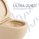 Унитаз подвесной Qtap Robin Ultra Quiet, Beige, с сиденьем Slim Duroplast / Soft-close / Quick Release QTROB26SB48997 - изображение 4