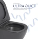 Унітаз підвісний Qtap Robin Ultra Quiet, Anthracite, з сидінням Slim Duroplast / Soft-close / Quick Release QTROB26AN48995 - зображення 4