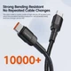 Кабель Type-c - Type-c 100W 1М Toocki PD3.0 QC4.0 FCP AFC Чорний TXCTT 1-HY01 - зображення 6