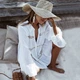 Туніка жіноча із мереживом універсальний 42-46 білий - изображение 2