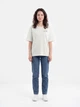 Футболка хлопковая оверсайз женская Vero Moda 10347620 L Snow White/Olives (5715872806463) - изображение 3