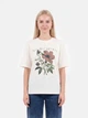 Футболка хлопковая оверсайз женская Vero Moda 10347620 XL Snow White/Flower (5715872806531) - изображение 1