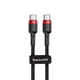 Кабель Baseus Cafule USB Type-C 3A 60W 1.0 м Black/Red - зображення 1
