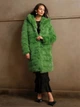 Шуба Shein sz2404293577546226 S зеленая (100010063) - изображение 6