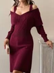 Сукня-светр Shein sz25051541444105728 Petite M червоний (100009562) - зображення 6
