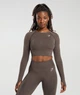 Спортивний лонгслів Gymshark b1a3dc62 XL коричневий (100010664) - зображення 1