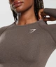 Спортивний лонгслів Gymshark b1a3dc62 XL коричневий (100010664) - зображення 5