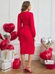 Костюм для вагітних (спідниця, топ) Shein sz2411045513925157 S червоний (100009809) - зображення 2