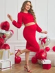 Костюм для вагітних (спідниця, топ) Shein sz2411045513925157 S червоний (100009809) - зображення 6