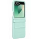 Кожаный чехол Leather Case (AAA) для Samsung Galaxy Z Flip6 Turquoise Без бренда - изображение 2