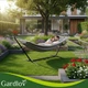 Гамак садовый двухместный GARDLOV 27293 - 200×150 см со стойкой до 250 кг - изображение 2