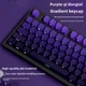 Набір кейкапів PBT Purple Gradient (130+) / Side-engraved / фіолетовий OEM-комплект для ANSI / ISO клавіатур - зображення 2