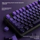 Набір кейкапів PBT Purple Gradient (130+) / Side-engraved / фіолетовий OEM-комплект для ANSI / ISO клавіатур - зображення 3