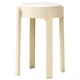 Табурет пластиковий RIAS NA78 з м'яким сидінням для дому 47x33 см Cream-White (3_08190) - зображення 1