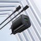 Сітчастий зарядний пристрій з кабелем BOROFONE BAS83A Star PD20W+QC3.0 Charger Set (C to iP) (EU) Black (6941991126789) - зображення 4