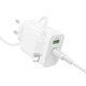 Сітчастий зарядний пристрій з кабелем BOROFONE BA106A Stellar PD20W+QC3.0 Charger Set (C to iP) (EU) White (6941991125324) - зображення 4