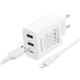 Сітчастий зарядний пристрій з кабелем BOROFONE BA105A Stellar 3-port charger set (iP) (EU) White (6941991125287) - зображення 3