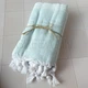 Пляжное полотенце 90х170см ARDESTO SPA 100% хлопок бирюзовый пештемаль - изображение 2