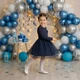 Платье для девочки с юбкой из фатина SmileTme Mary рост 128 синее - изображение 8