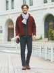 Толстовка на флисе мужская UNIQLO 663848946 M Бордовая (1159860700) - изображение 6