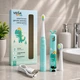 Электрическая звуковая зубная щетка Vega Kids Sonic Smart VK-500 (от 3 до 12 лет), бирюзовая, 2 насадки, таймер - изображение 1