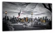 Картина на холсте MAKO City Black Gold с часами 30×53 см бесшумный плавный ход кварцевый механизм 3053-028 - изображение 1