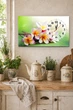 Картина на холсте MAKO Frangipani Green с часами 30×53 см бесшумный плавный ход кварцевый механизм 3053-035 - изображение 2