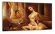 Картина на холсті MAKO Woman Gold Leopard з годинником 30×53 см безшумний плавний хід кварцовий механізм 3053-010 - зображення 1